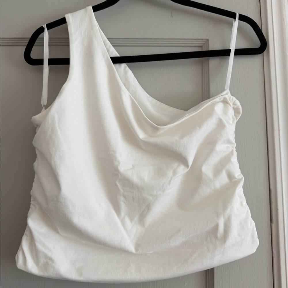 Revolve Superdown White One-Shoulder Top Size Large